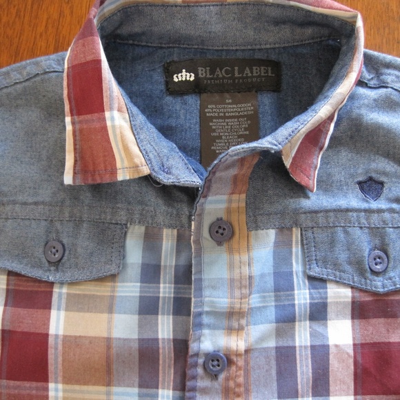 😳 BLACLABEL button down shirt Boy size 5/6 - Picture 3 of 6